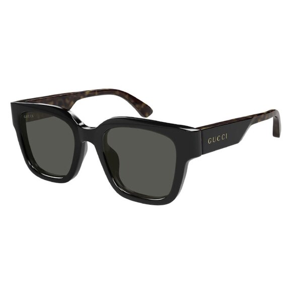 NEW GUCCI UNISEX SUNGLASSES GUCCI GG1670SK 001 BLACK HAVANA GREY EYEWEAR - Picture 1 of 3